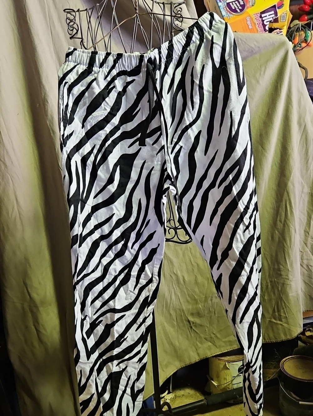 Vtg. boxercraft Black and White Zebra Stripe Kids Pajama Bottoms